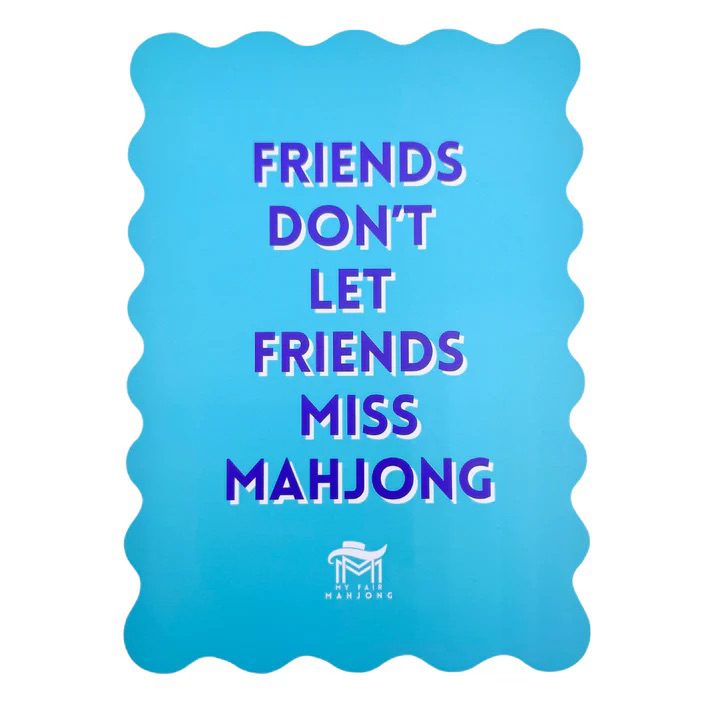MAHJONG SHUFFLE CARD | Scalloped Edges & Bright Colors | DONT LET FRIENDS SKIP