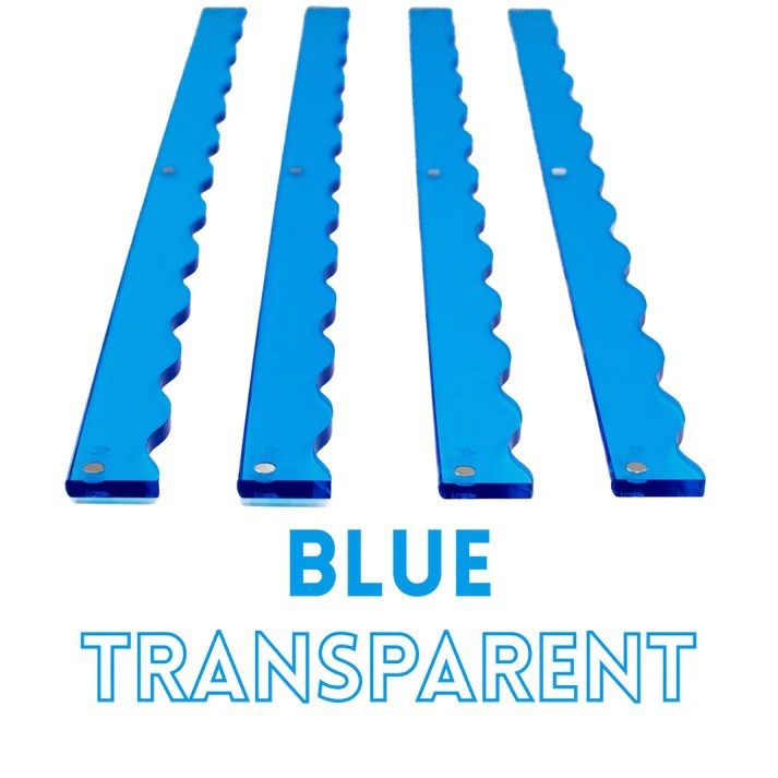 MAHJONG RACK PUSHER ADD-ON - MAGNETIC | Premium Acrylic | Transparent-Wavy-Blue