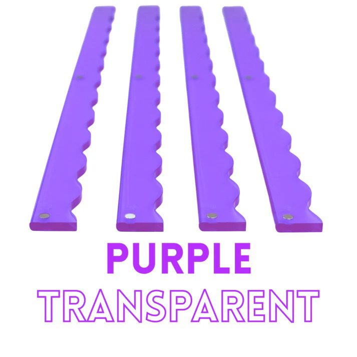 MAHJONG RACK PUSHER ADD-ON - MAGNETIC | Premium Acrylic | Transparent-Wavy-Purple