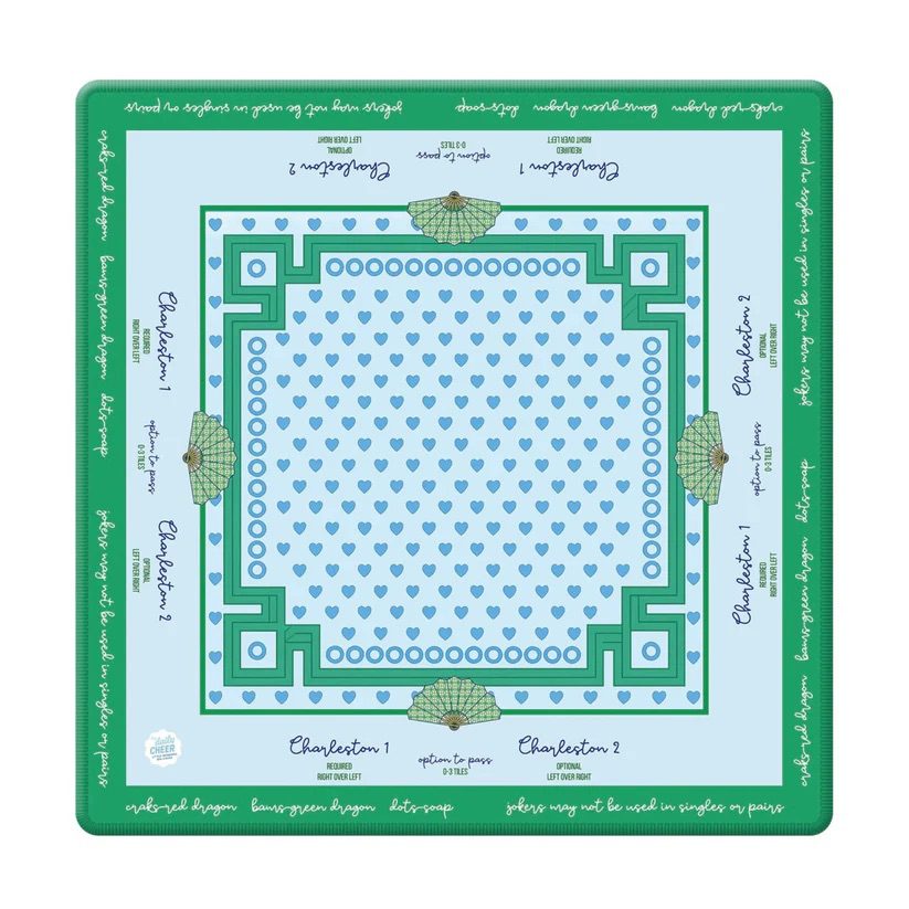 The Stitched Hearts Mahjong Mat