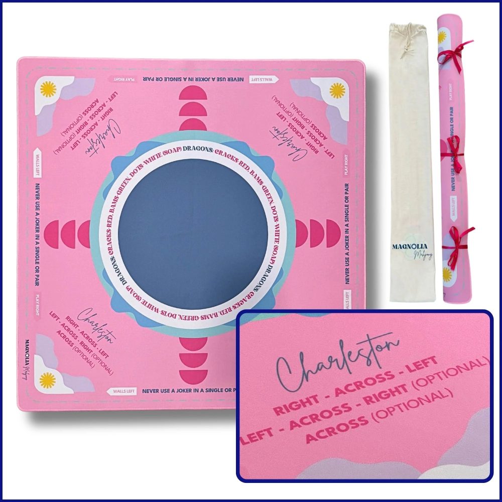 Morningside Mahjong Neoprene Charleston Learning Mat - Pink Learning Mat
