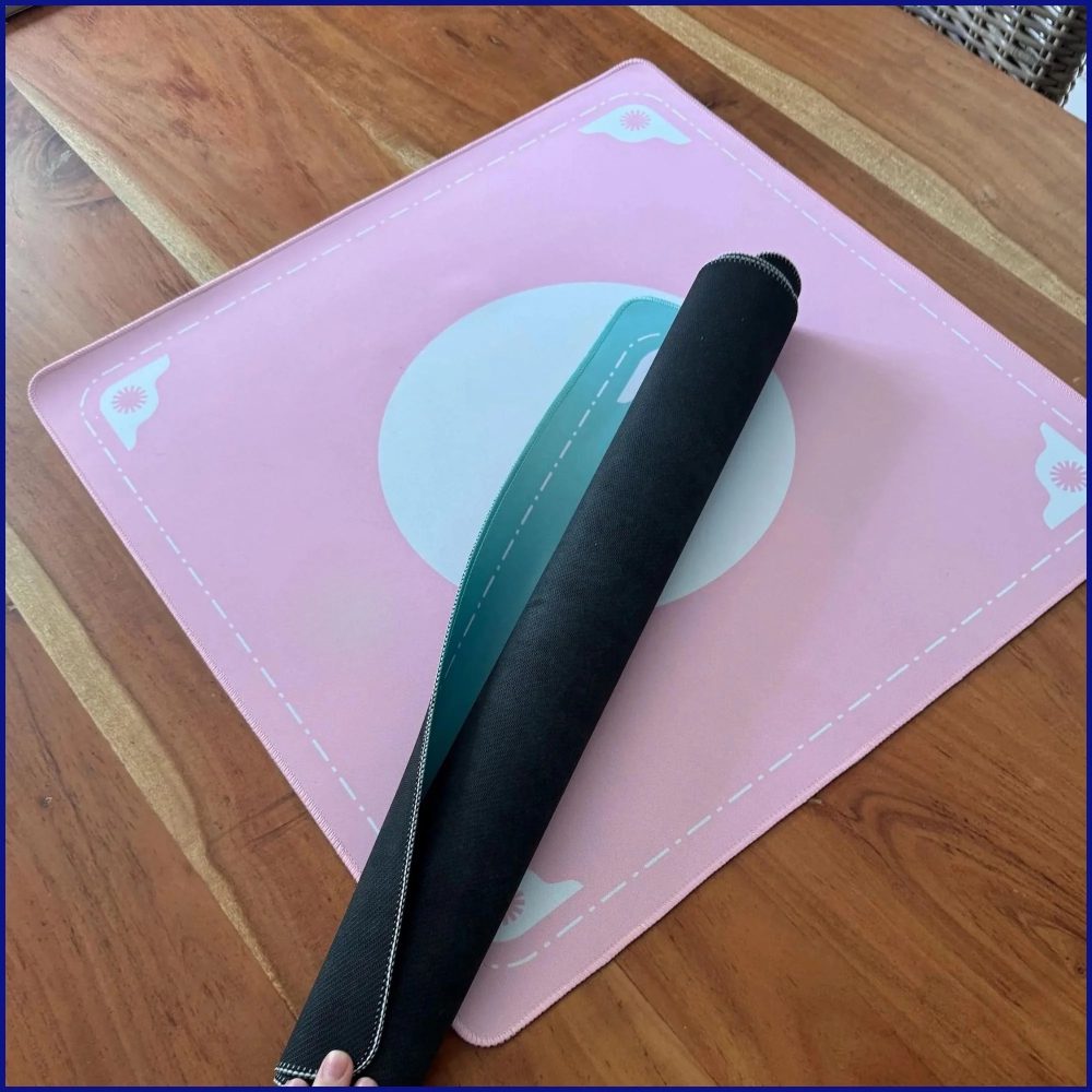 Mini Mahjong Mat - Neoprene Travel Size - Light Pink