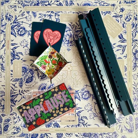 Mahjong Gaming Mat, CHINOISERIE BLEU **RULES EDITION**