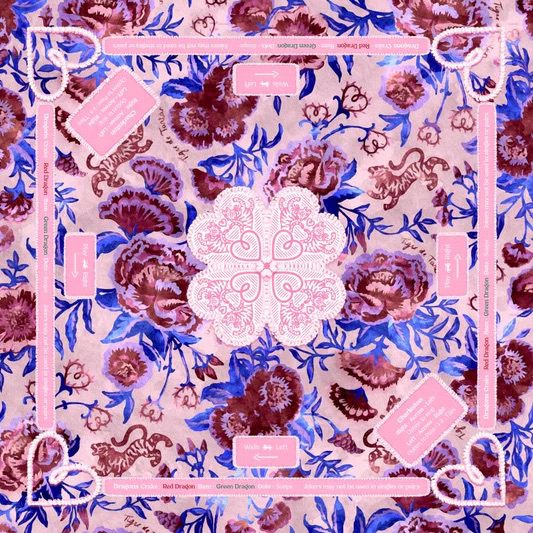 Mahjong Gaming Mat, CHINOISERIE TARTE **RULES EDITION**