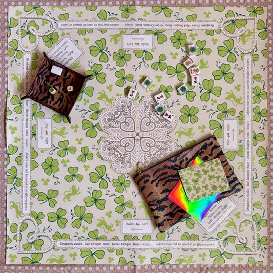 Mahjong Gaming Mat, CLOVERS **RULES EDITION**