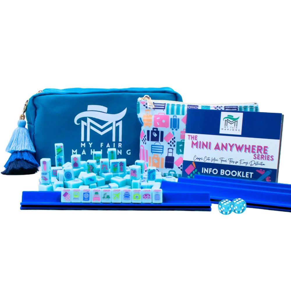 My Fair Mahjong Mini Anywhere blue travel set
