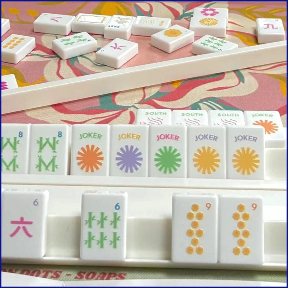 Tilly embossed art mahjong tiles