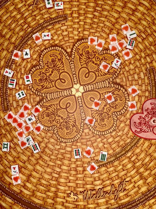 Mahjong Gaming Mat, NANTUCKET BASKET **RULES EDITION *ROUND