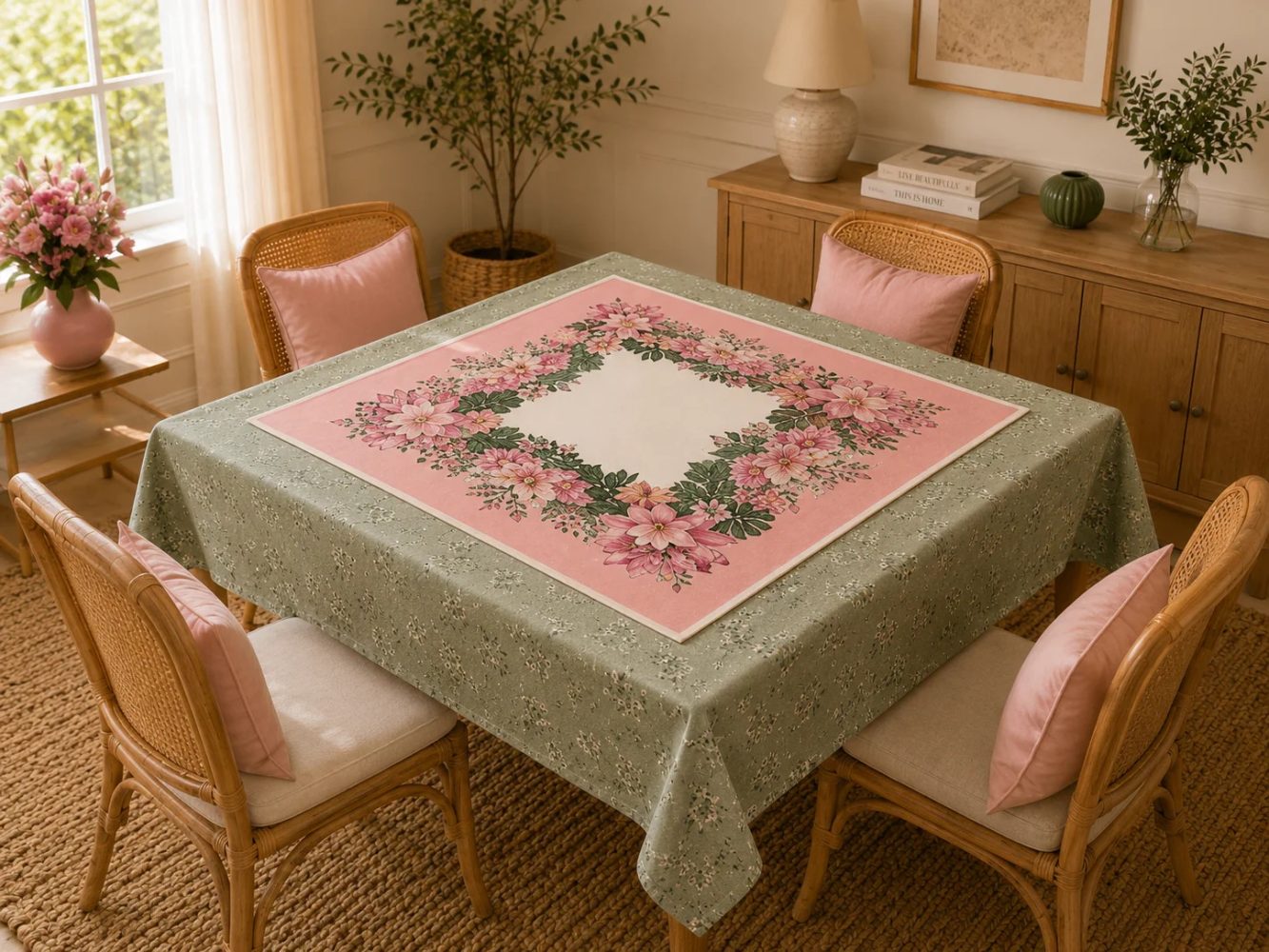 Sue Puts Out The Good China Table Cloth