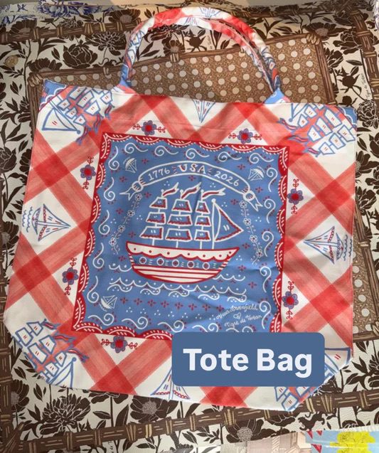 Tricia Lowenfield x Tigre de Tartán "National Holiday" Jumbo Slouchy Denim bag