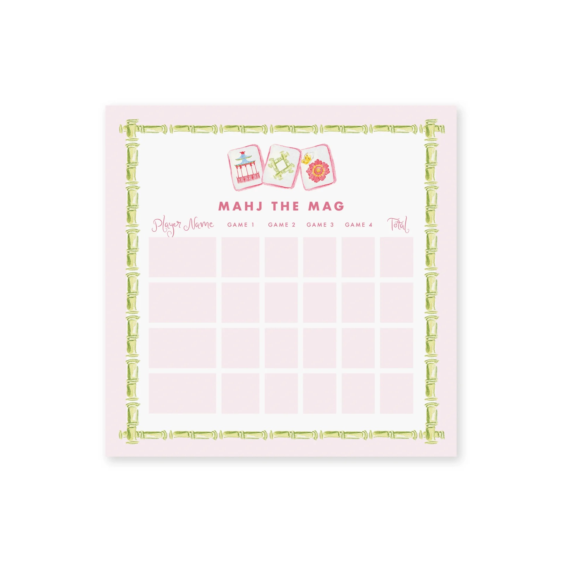 Mahjong score pad by Soirée All Day Co.