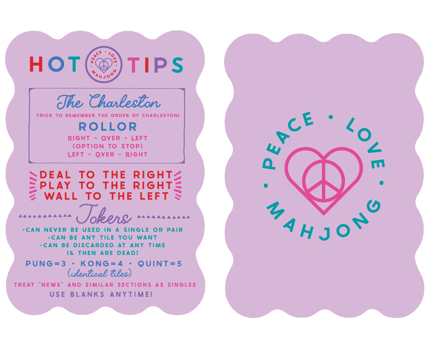 Lilac tile shufflers by Peace Love Mahjong