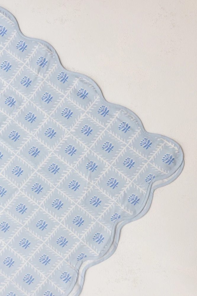 Lattice Tablecloth by Holly Stuart Home – Blue