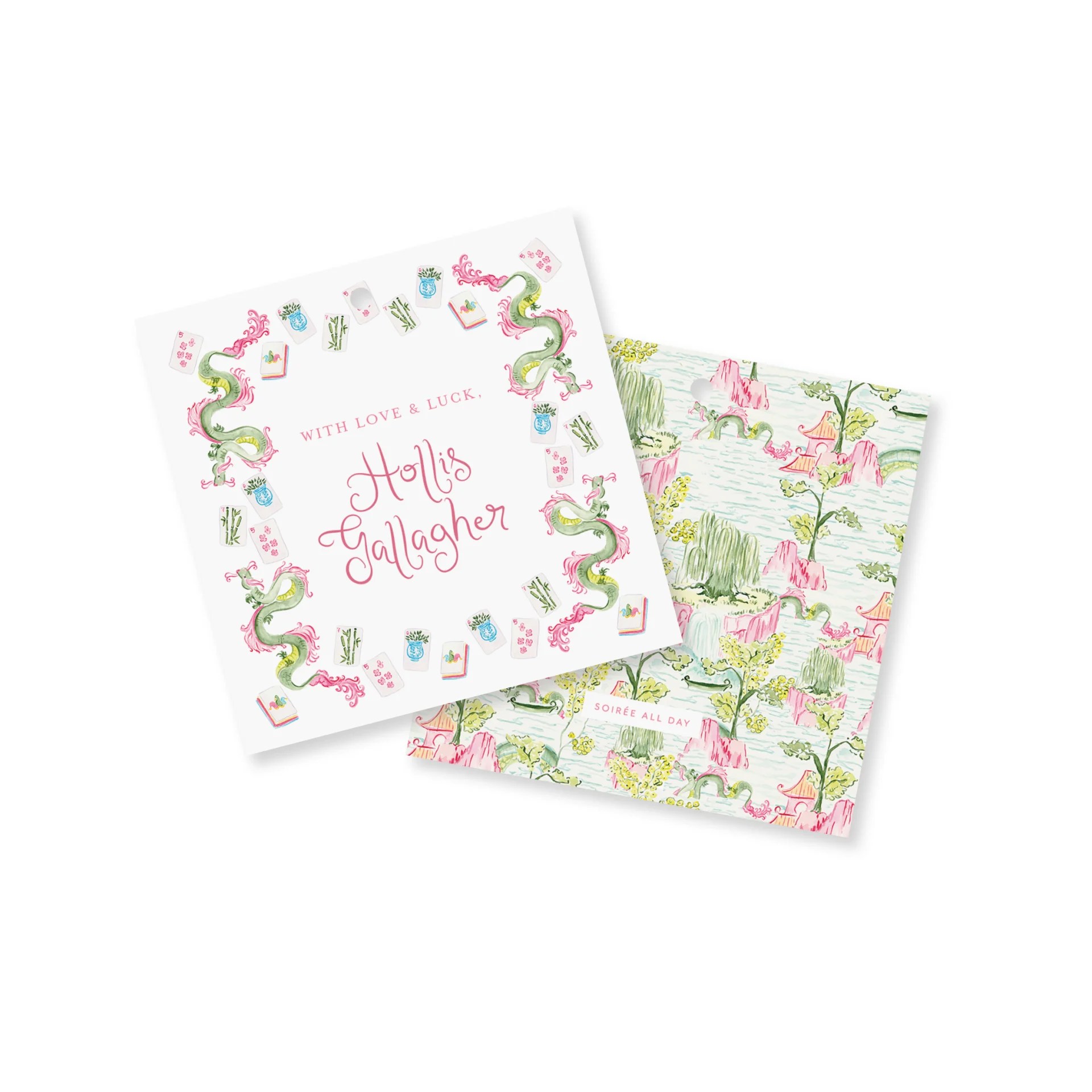 Mahjong gift tags by Soirée All Day Co.