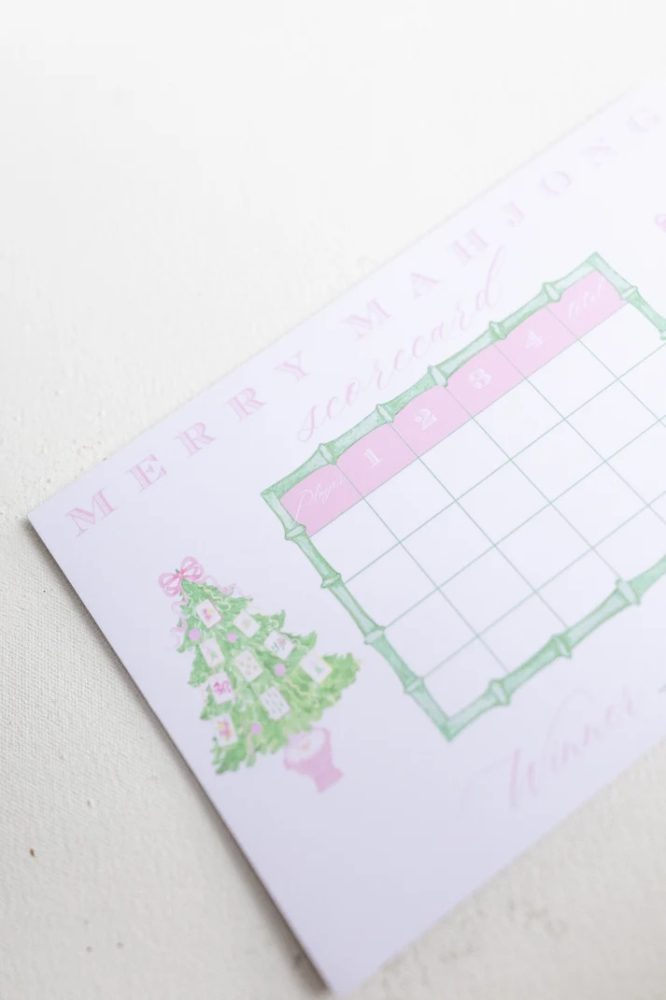 Mahjong Scorepad – Christmas