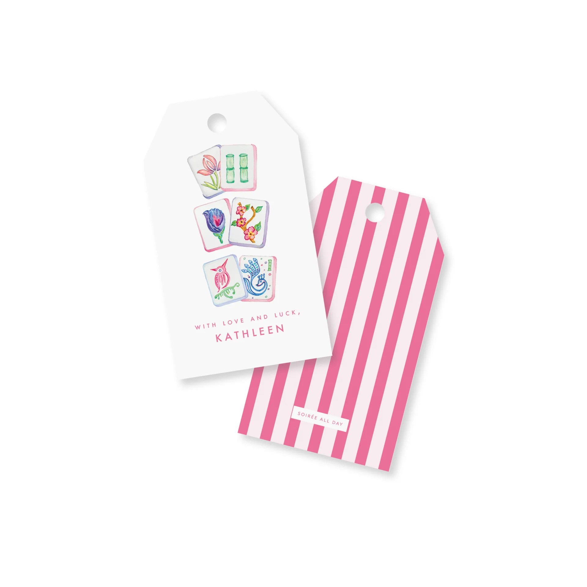 Mahjong gift tags by Soirée All Day Co.