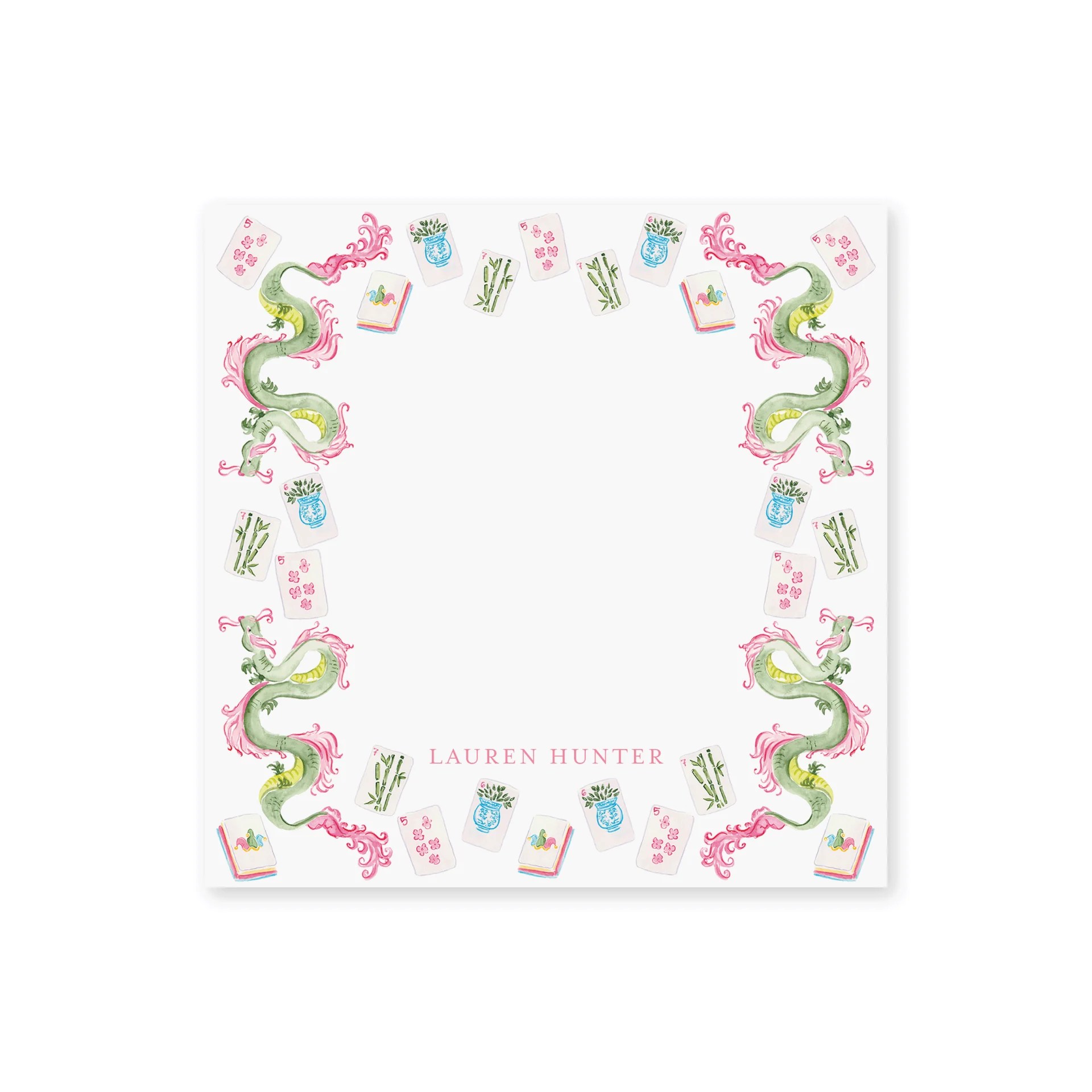 Mahjong notepad by Soirée All Day Co.