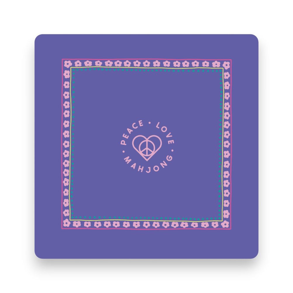 Purple mahjong mat by Peace Love Mahjong