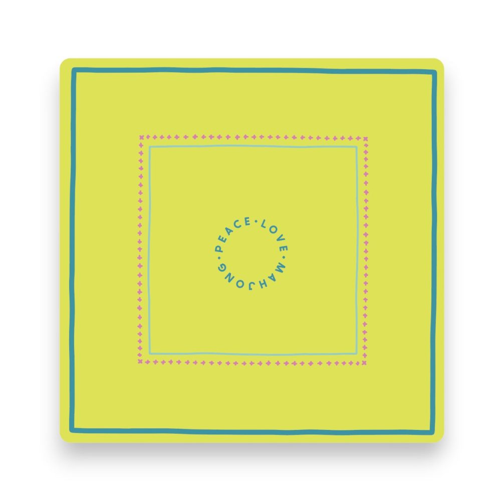 Yellow mahjong mat by Peace Love Mahjong