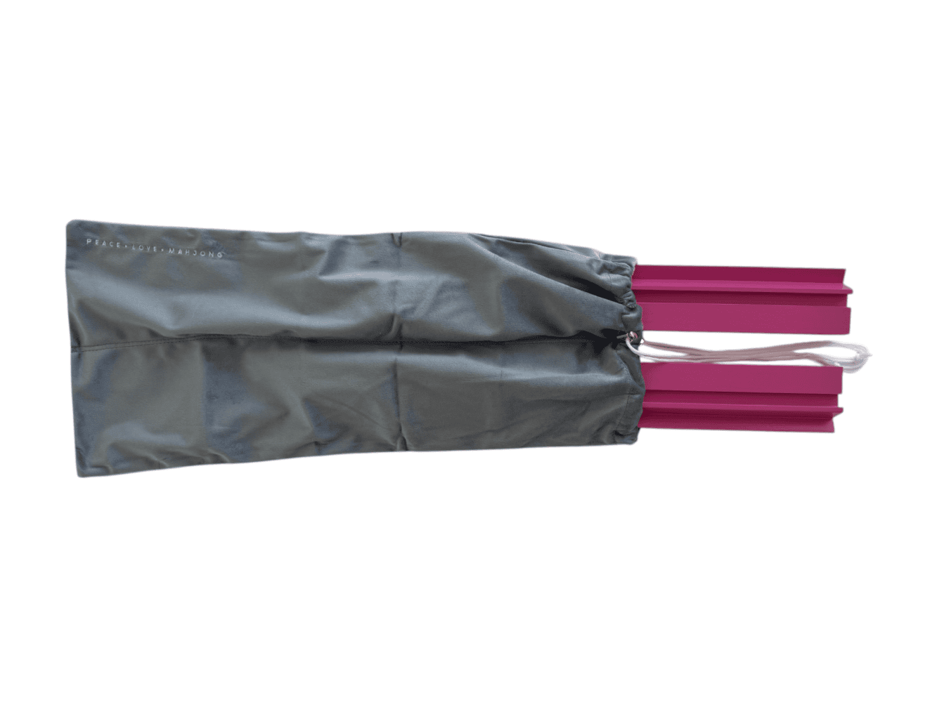 Gray rack bag by Peace Love Mahjong