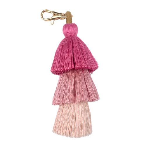 TASSEL | Perfect Boho Accessory for Mahjong Tile Bags or Pouches – Pink- 3 Layer