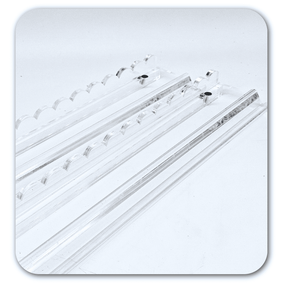 Clear Racks w/Clear Scallop Pusher by Mardijong