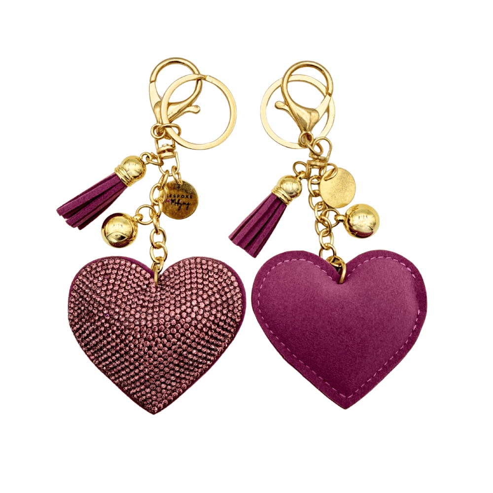 Burgundy Heart Charm by Bespoke Mahjong