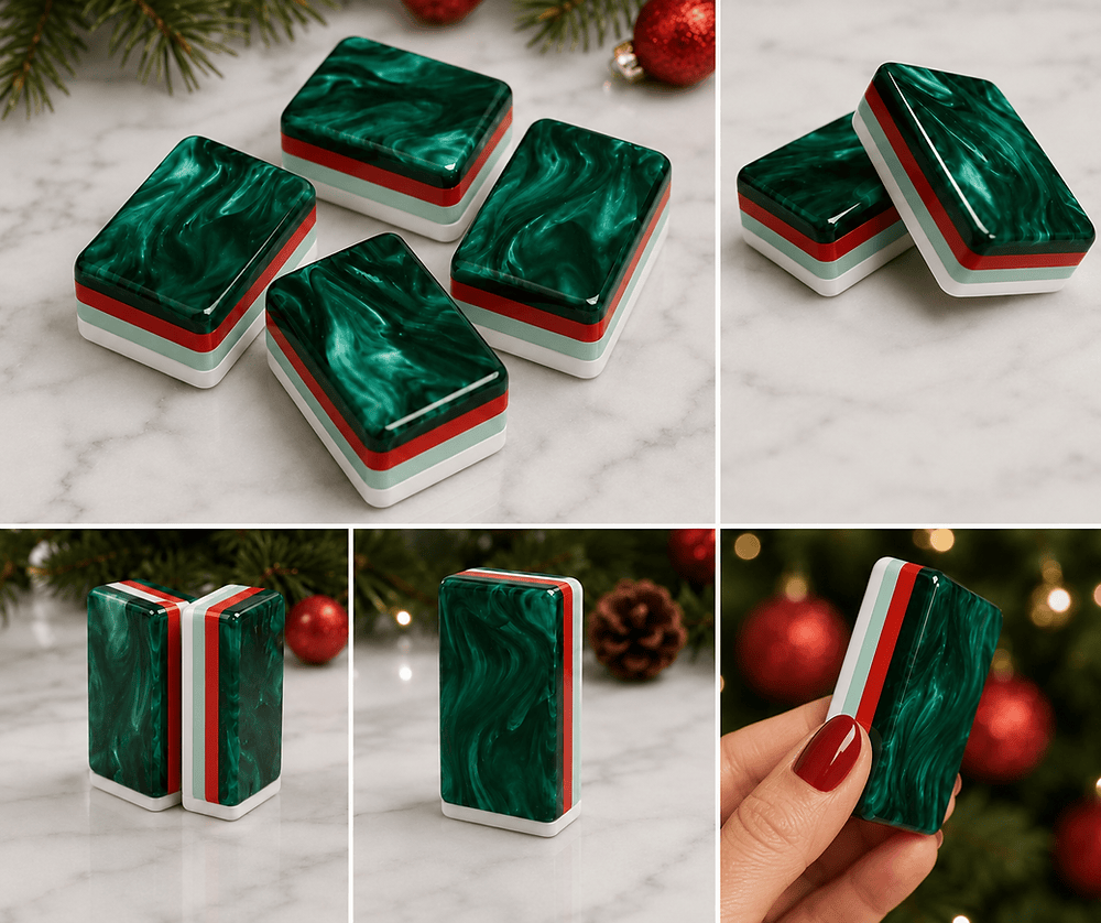 Emerald mahjong tile set by Simply Mahj