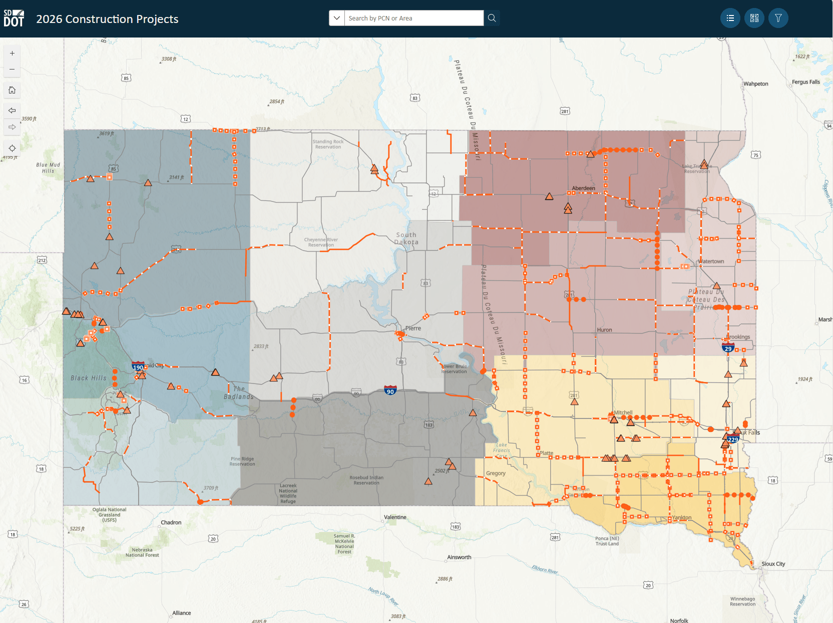 Projects 2026 Planned Map 