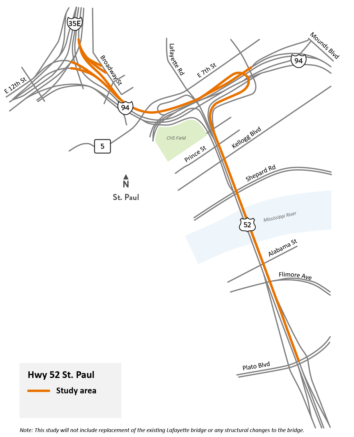 Hwy 52 Lafayette Bridge I 94 And I 35E In St Paul MnDOT Projectmap 