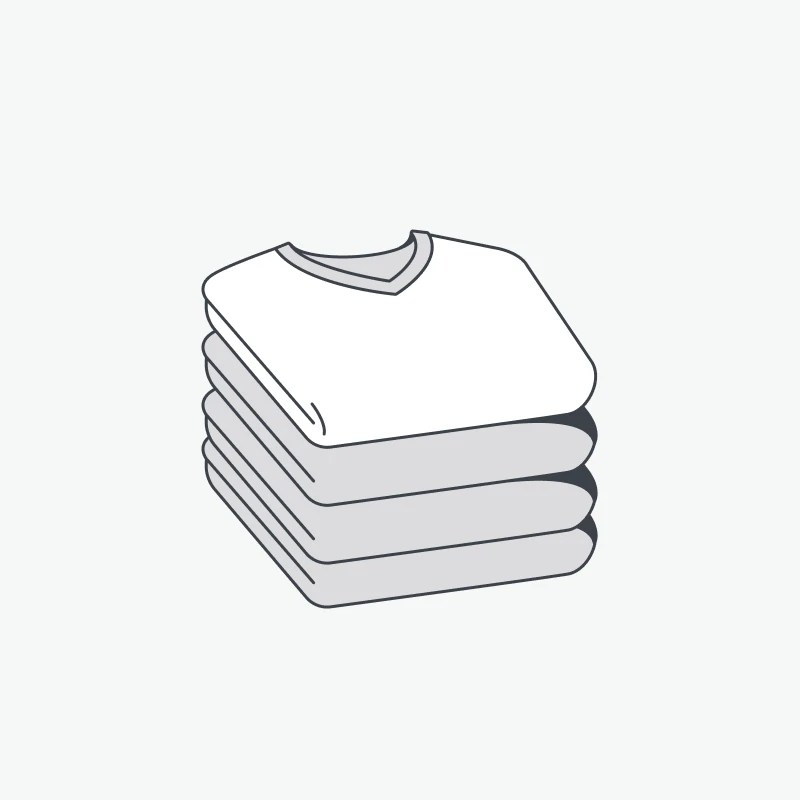 Illustration of a stack of folded shirts