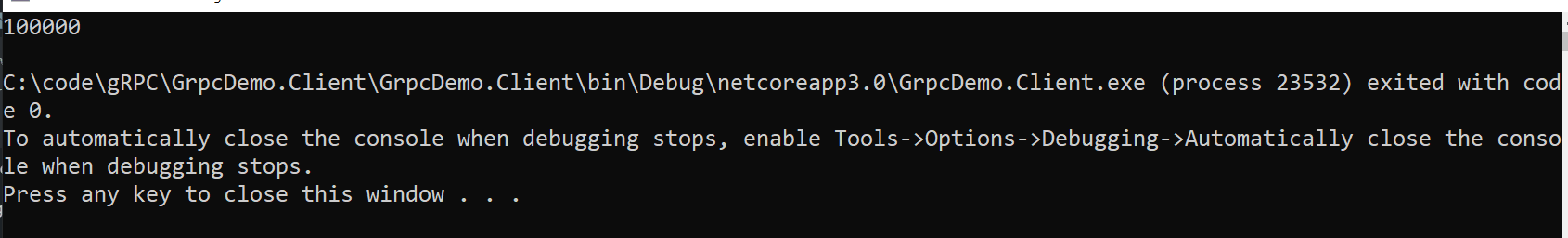 Client request stream