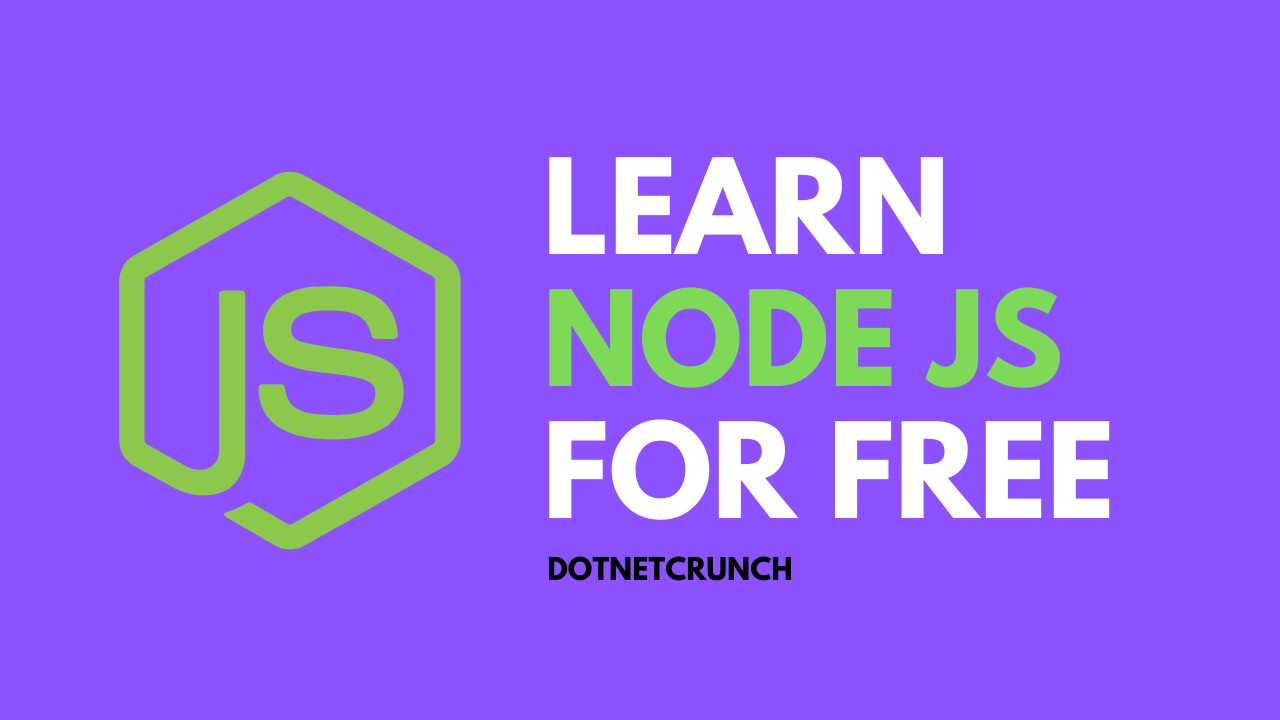 Learn Node JS Free in 2020