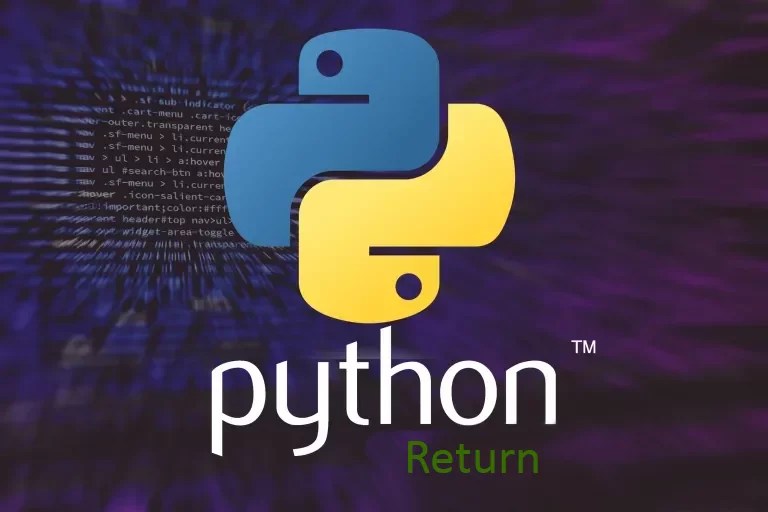 logo python ze słowem return