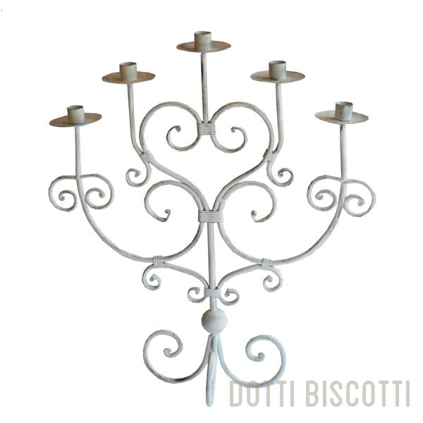 White Metal Candelabra (approx XXXX high) Available: 12