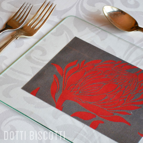 Matching placemats can be created for most table linens