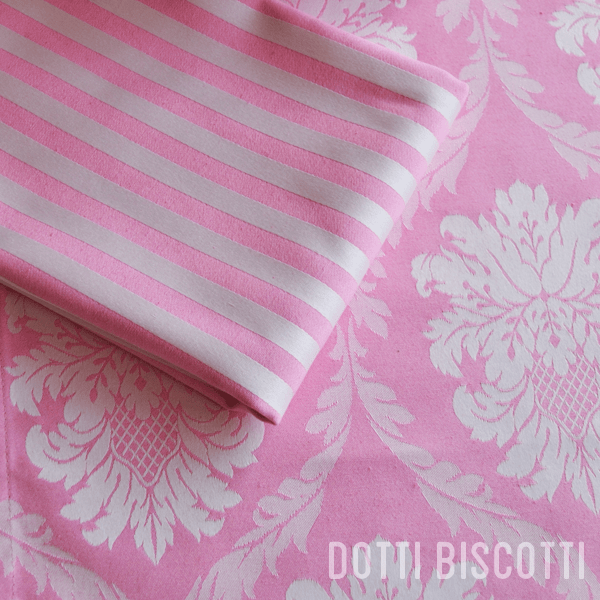 Pink & White Striped (45cm x 215cm) Available: 6, to match Pink Floral table runners