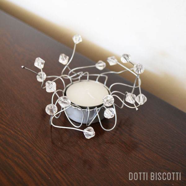 Beaded tealight holder. Available: XXX