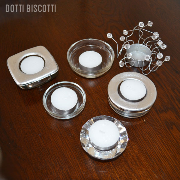Various tealight candle holders