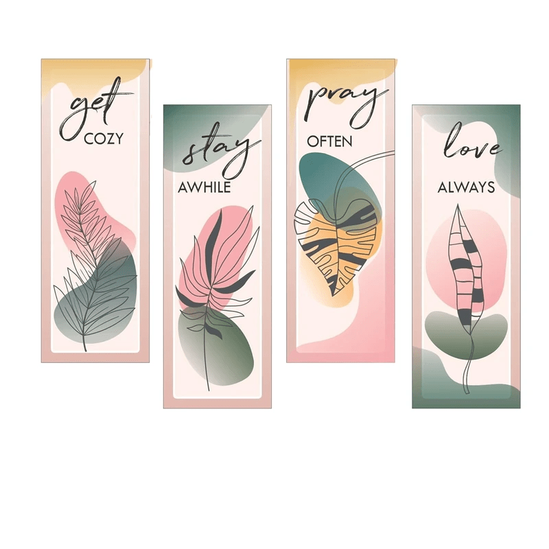 4 Pc Inspirational Leaf Bookmarks