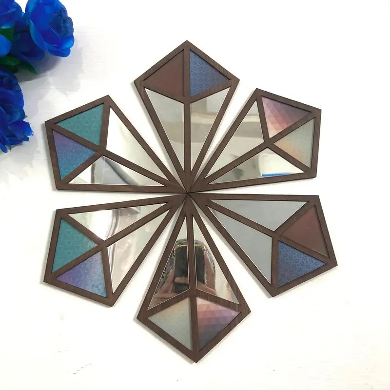 Geometric Acrylic Mirror Wall Art