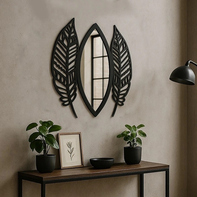 Leaf Shape Decorative Acrylic Mirror
