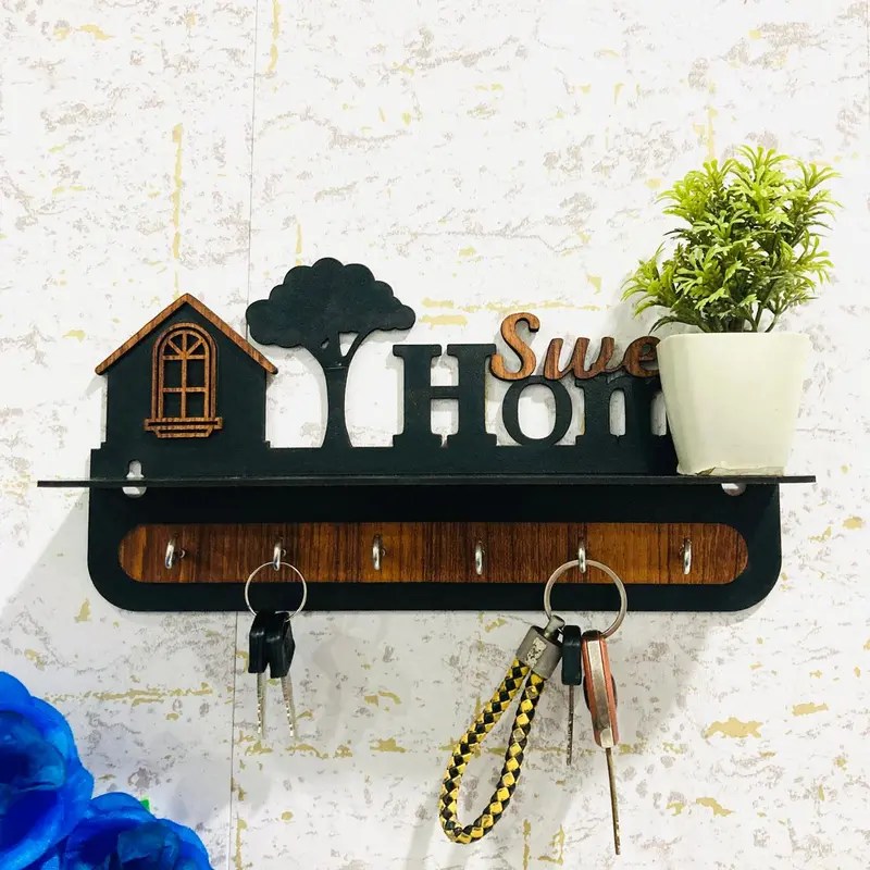 Sweet Home Wooden Key Holder