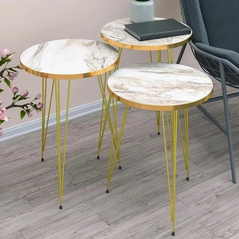 Round Nesting Table Set