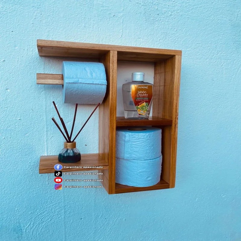 E Shaped Wooden Shelf