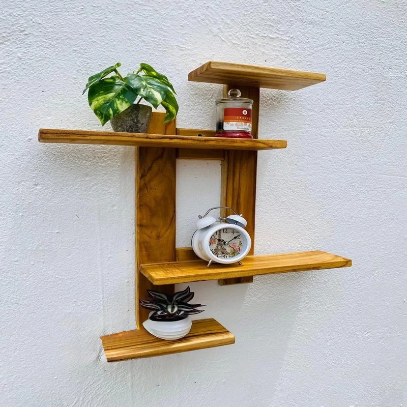 4 Layered Wooden Shelf
