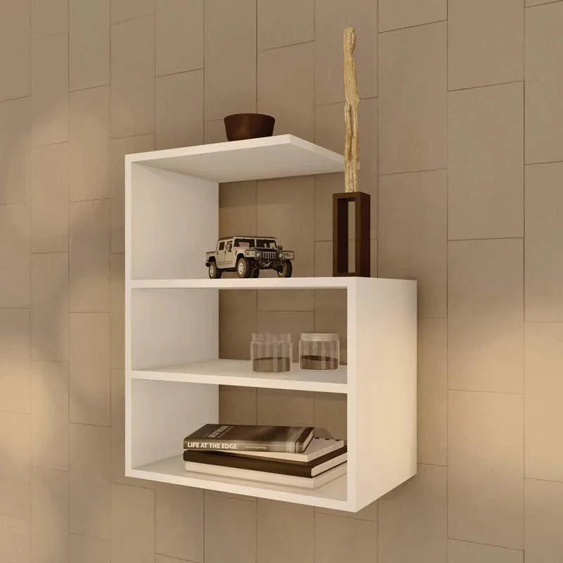 Rectangular Shaped Wooden Wall Shelf