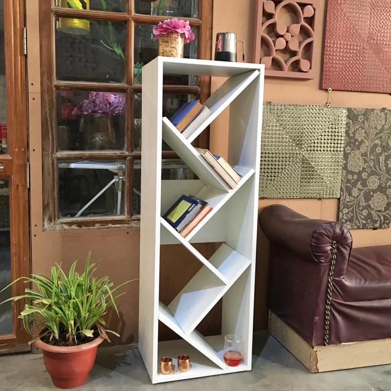 Zig Zag wooden Book Shelf