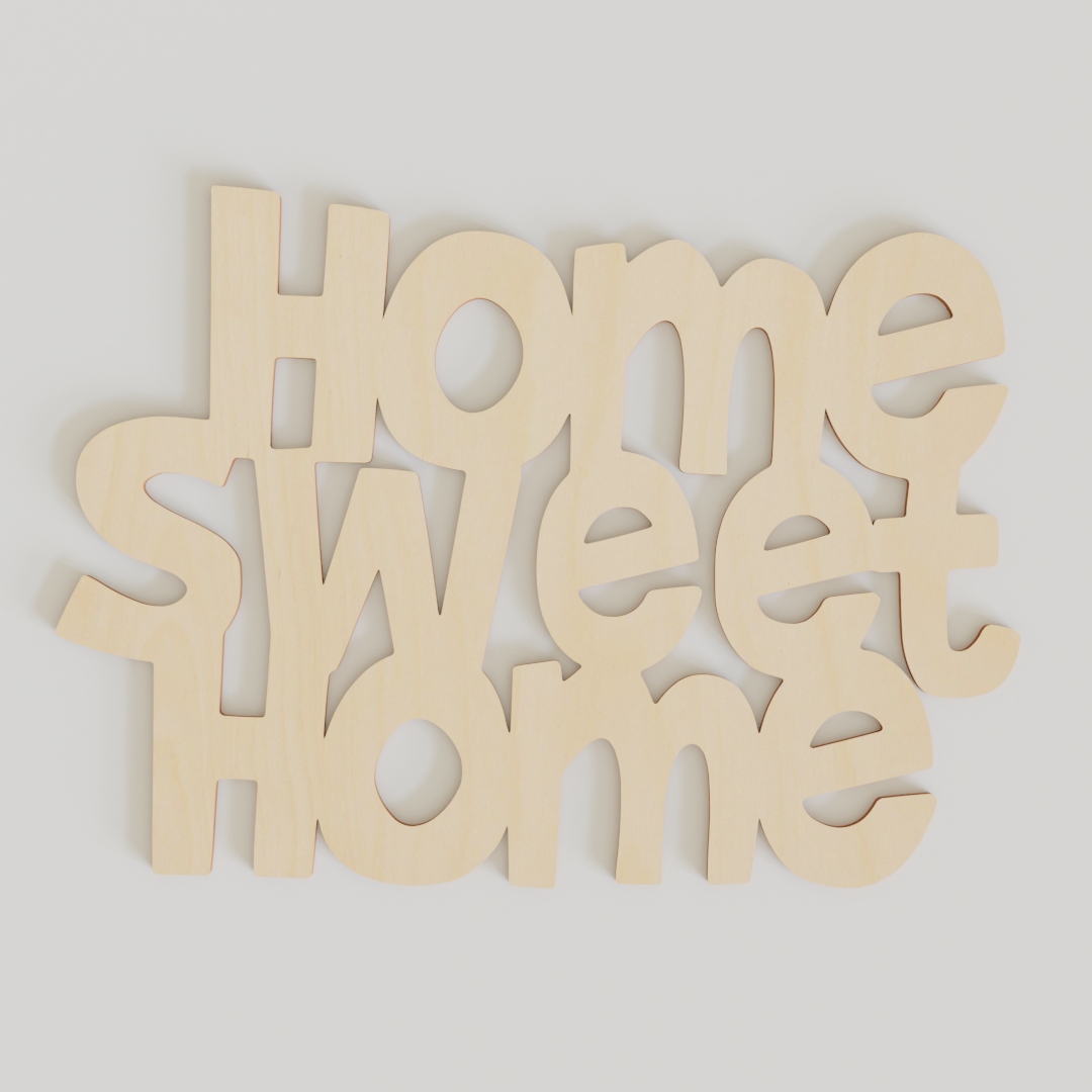 Home sweet home wood wall art