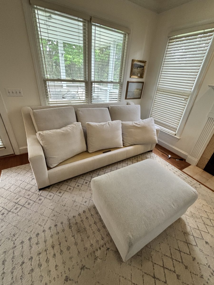 Upholstery cleaning in progress — Double Deep Clean Charlotte